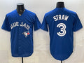 Toronto Blue Jays #3 Myles Straw Royal HOLBERT Stitched Jersey
