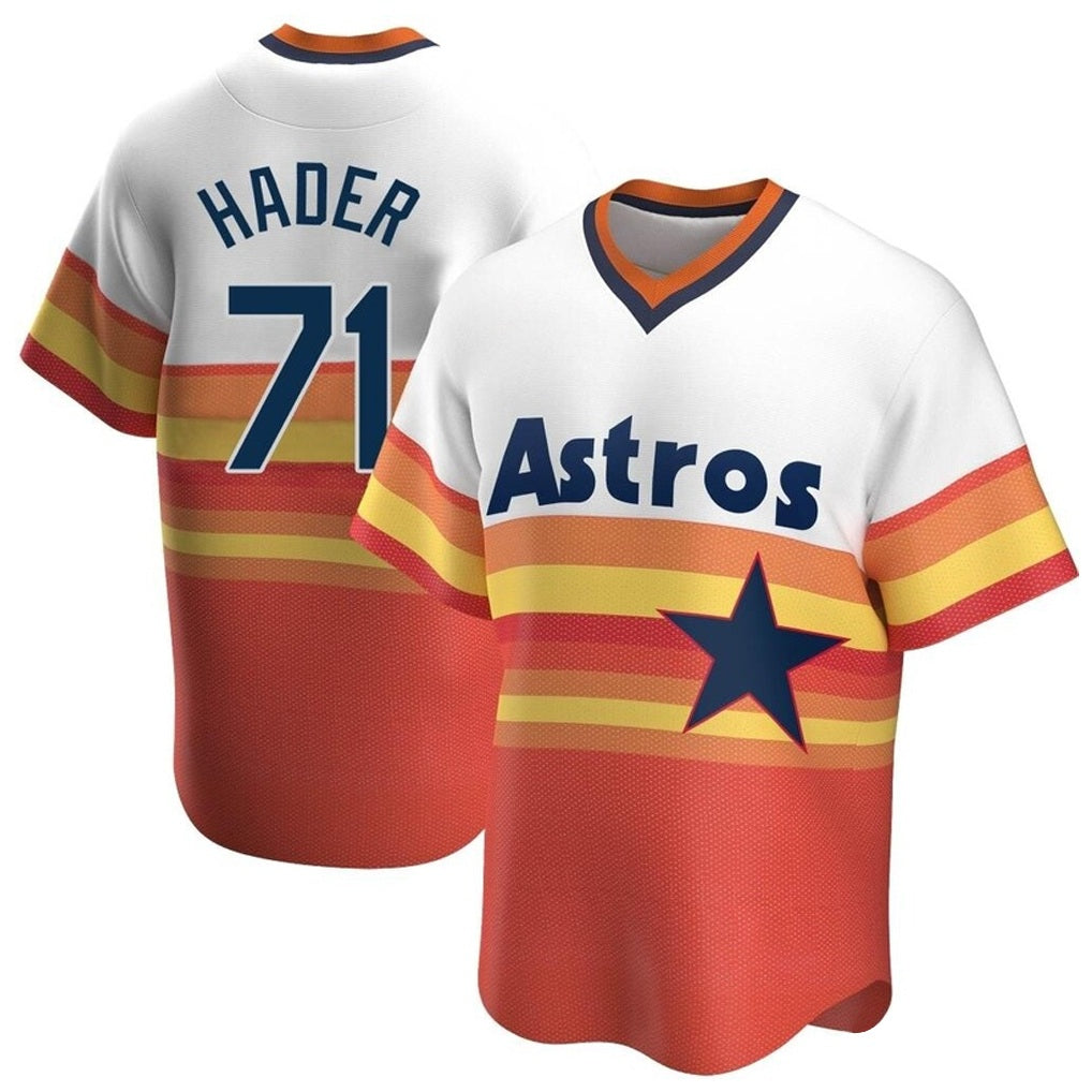 Houston Astros #71 Josh Hader Player Rainbow Cooperstown Collection HOLBERT T-shirt Stitched Jerseys