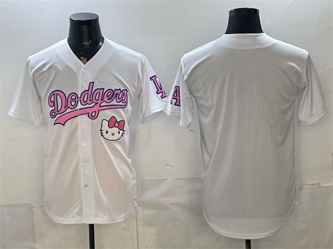 Los Angeles Dodgers Blank White HOLBERT Hello Kitty Night Stitched Jersey