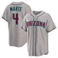 Arizona Diamondbacks #4 Ketel Marte Gray HOLBERT Road Replica Jersey