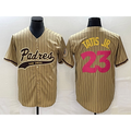 San Diego Padres #23 Fernando Tatis Jr Tan HOLBERT NEW 2023 City Connect Cool Base Stitched Jersey 2