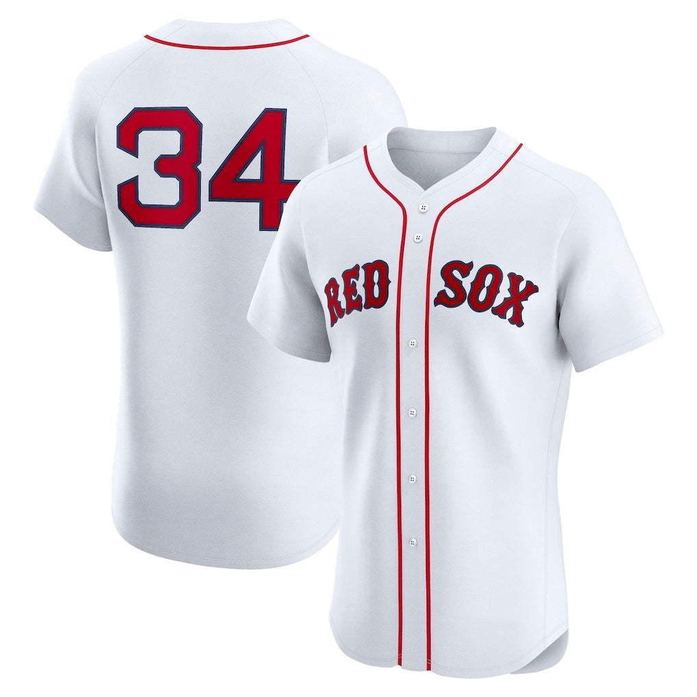Boston Red Sox #34 David Ortiz White HOLBERT Home Elite Jersey