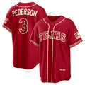 Texas Rangers #3 Joc Pederson Red HOLBERT 2026 City Connect Stadium Jersey