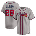 Atlanta Braves #28 Matt Olson Gray HOLBERT Road Limited Player Jersey