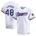Texas Rangers #48 Jacob deGrom White HOLBERT Home Limited Player Jersey
