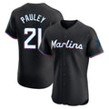 Miami Marlins #21 Graham Pauley Player Black HOLBERT Vapor Home Limited Elite Stitched Jerseys