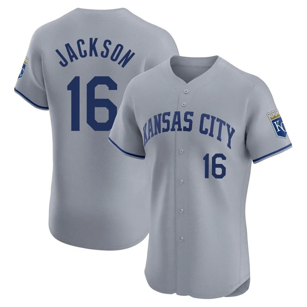 Kansas City Royals #16 Bo Jackson Player Gray HOLBERT Limited Elite Home Stitched Jerseys