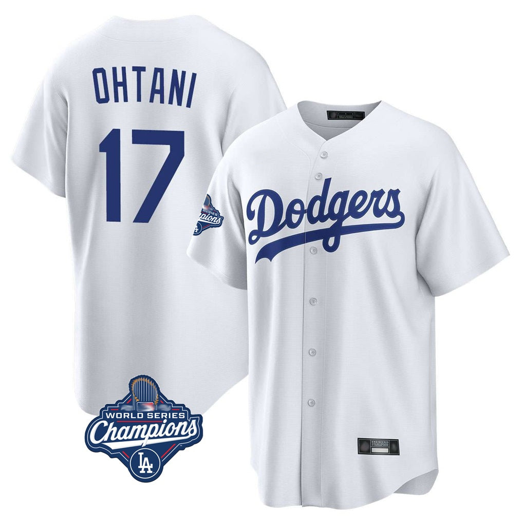 Los Angeles Dodgers #17 Shohei Ohtani Player White HOLBERT World Series Meet Game Home Stitched Jerseys