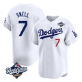 Los Angeles Dodgers #7 Blake Snell Player White HOLBERT Game Limited World Series Home Stitched Jerseys