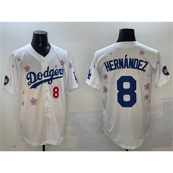 Los Angeles Dodgers #8 Enrique Hernandez White HOLBERT 2025 Tokyo Series Limited Stitched Jersey