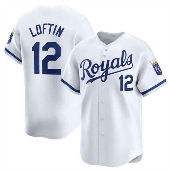 Kansas City Royals #12 Nick Loftin White HOLBERT 2024 Home Limited Stitched Jersey