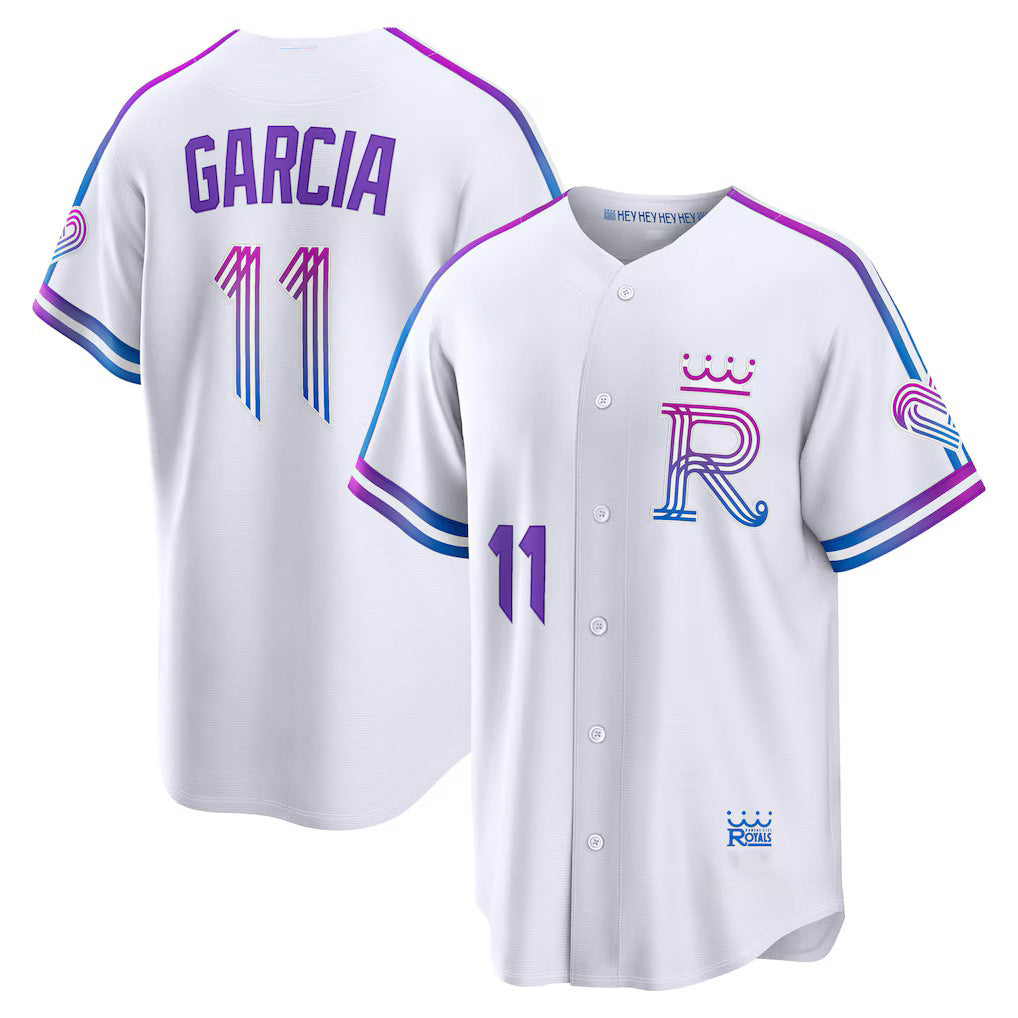 Kansas City Royals #11 Maikel Garcia White HOLBERT 2026 City Connect Stadium Jersey