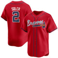 Atlanta Braves #2 Jorge Soler Red HOLBERT 2024 Alternate Limited Stitched Jersey