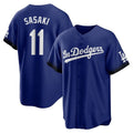 Los Angeles Dodgers #11 Roki Sasaki Player Royal HOLBERT City Connect Home Game Stitched Jerseys