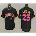 San Diego Padres #23 Fernando Tatis Jr Number Black HOLBERT 20th Anniversary Cool Base Stitched Jersey