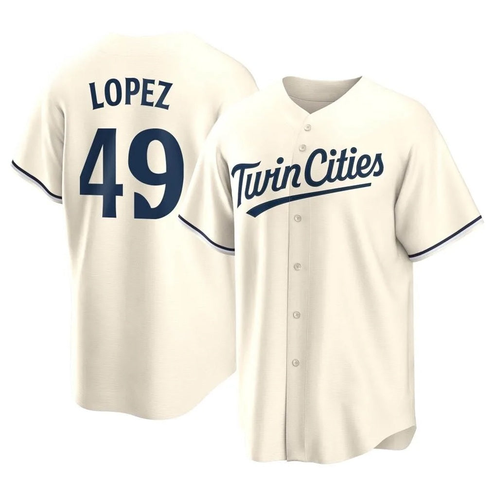 Minnesota Twins #49 Pablo Lopez Player Cream HOLBERTGame Limited Home Stitched Jerseys