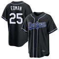 Los Angeles Dodgers #25 Tommy Edman Player Black HOLBERT Carbon Limited Home Stitched Jerseys