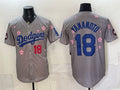 Los Angeles Dodgers #18 Yoshinobu Yamamoto Grey HOLBERT 2025 Tokyo Series Limited Stitched Jersey