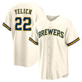 Milwaukee Brewers #22 Christian Yelich White HOLBERT Home Replica Jersey