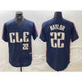 Cleveland Guardians #22 Josh Naylor Number Navy HOLBERT 2024 City Connect Limited Stitched Jersey