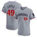 Minnesota Twins #49 Pablo Lopez Player Gray HOLBERTHome Limited Elite Stitched Jerseys