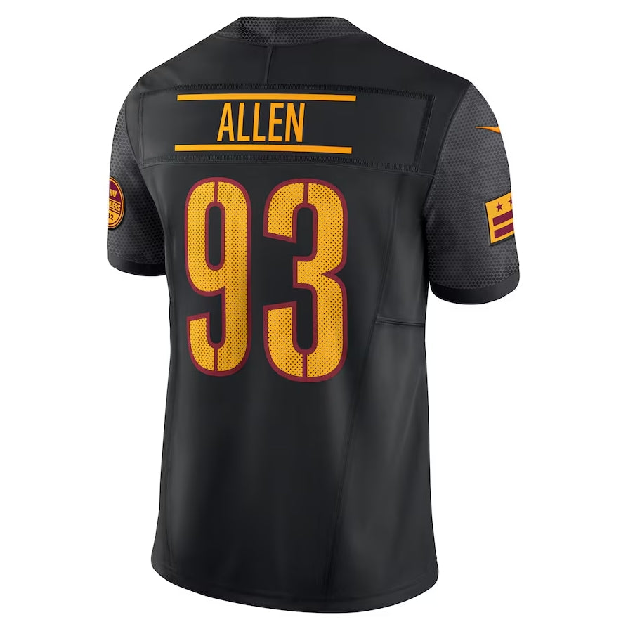 W.Commanders #93 Jonathan Allen Alternate Vapor F.U.S.E. Limited Jersey - Black HOLBERT