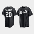 New York Mets #20 Pete Alonso Black HOLBERT Cool Base Stitched Jersey