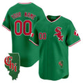 Custom Chicago White Sox Mexico Vapor Premier Limited Jersey ¨C Illinois Patch ¨C Green HOLBERT