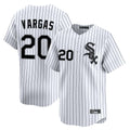 Chicago White Sox #20 Miguel Vargas Player White HOLBERT Stripe Limited Home Stitched Jerseys