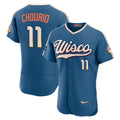 Milwaukee Brewers #11 Jackson Chourio Mineral Blue HOLBERT 2026 City Connect Authentic Sponsor Patch Jersey