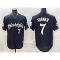 Philadelphia Phillies #7 Trea Turner Black HOLBERT Gothic Vapor Limited Stitched Jersey