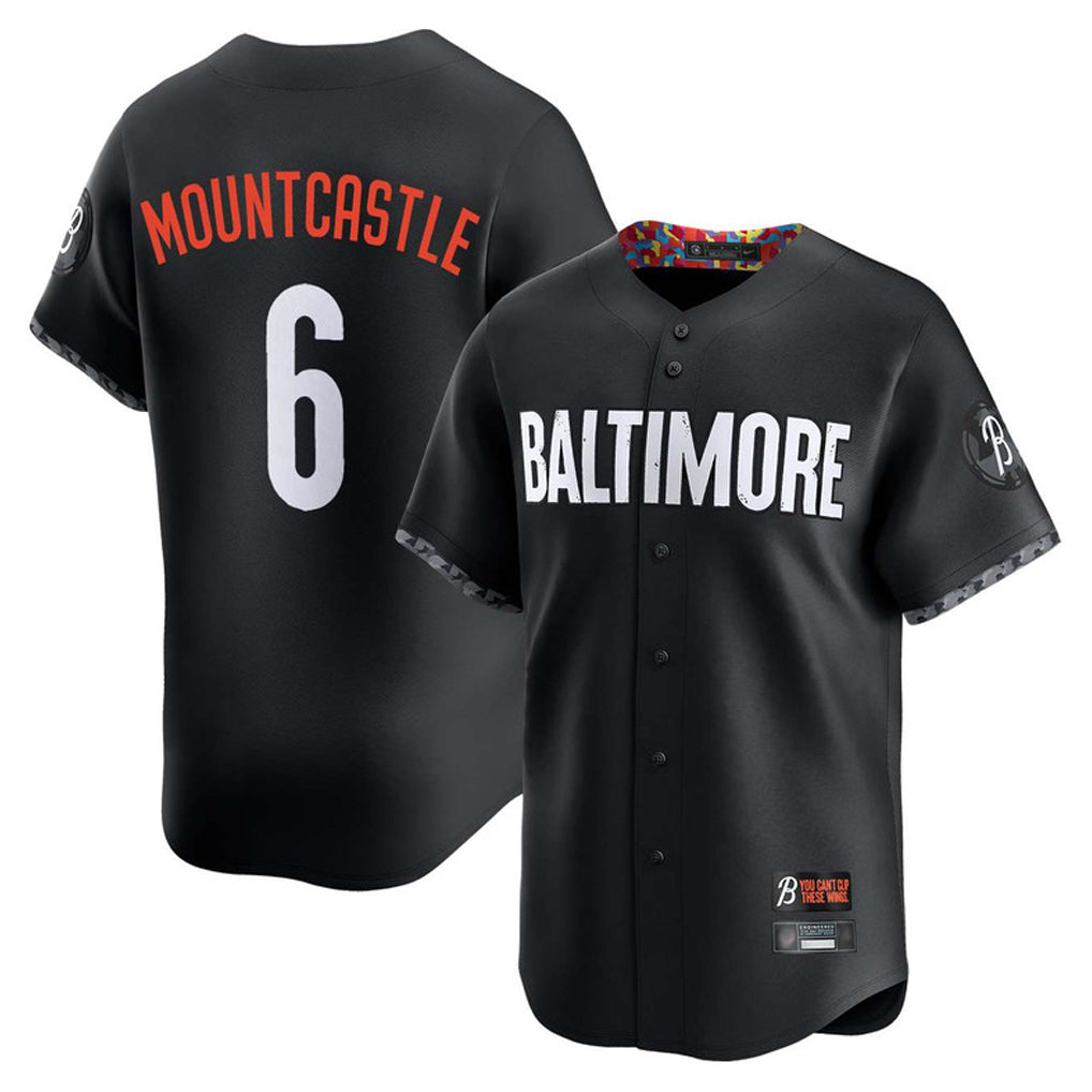 Baltimore Orioles #6 Ryan Mountcastle Player Black HOLBERT City Connect Limited Home Game Stitched Jerseys