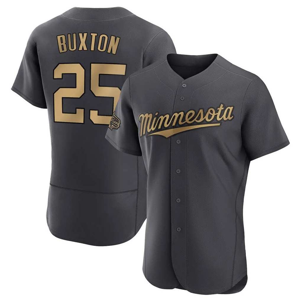 Minnesota Twins #25 Byron Buxton Player Charcoal HOLBERTAll-Star Limited Elite Home Stitched Jerseys