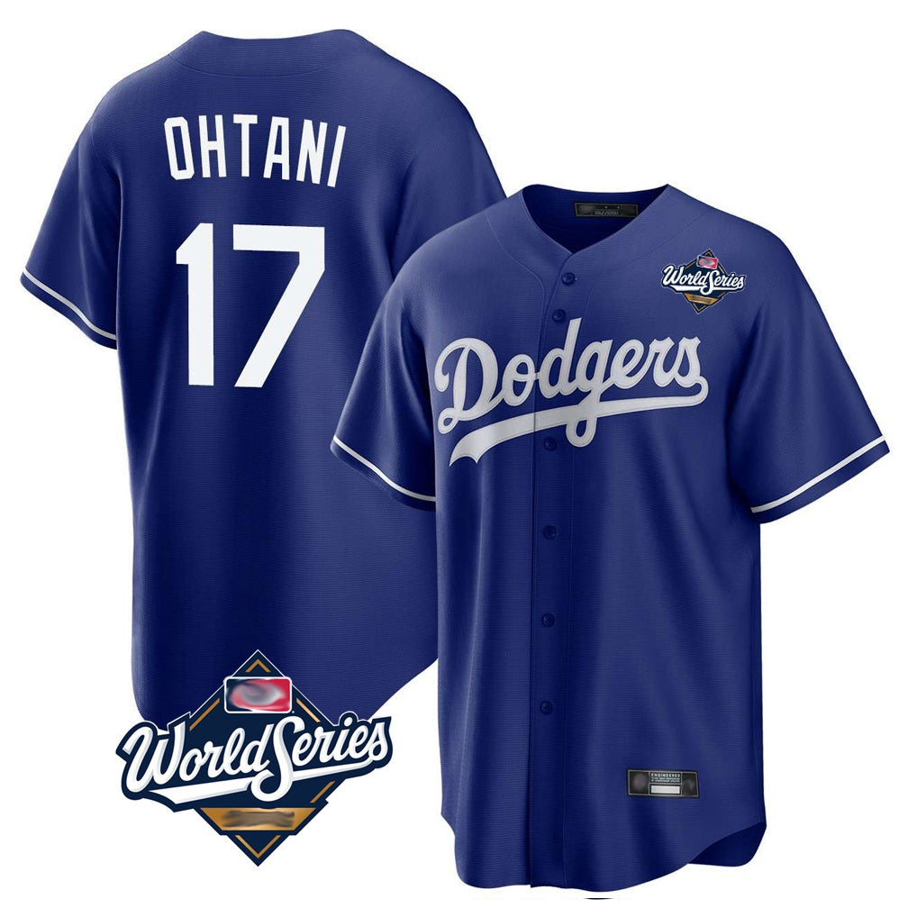 Los Angeles Dodgers #17 Shohei Ohtani Player Royal HOLBERT World Series Home Game Stitched Jerseys
