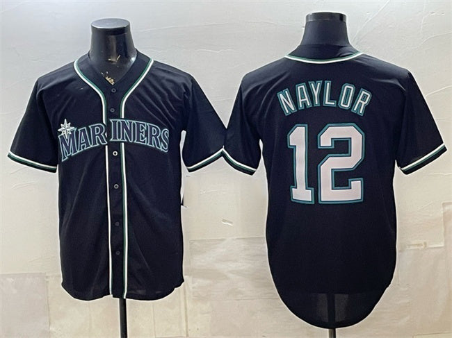 Seattle Mariners #12 Josh Naylor 2026 Fashion Replica Black HOLBERT Out Stitched Jersey