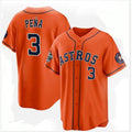 Houston Astros #3 Jeremy Pe?a Orange HOLBERT 2022 World Series Home Stitched Jersey