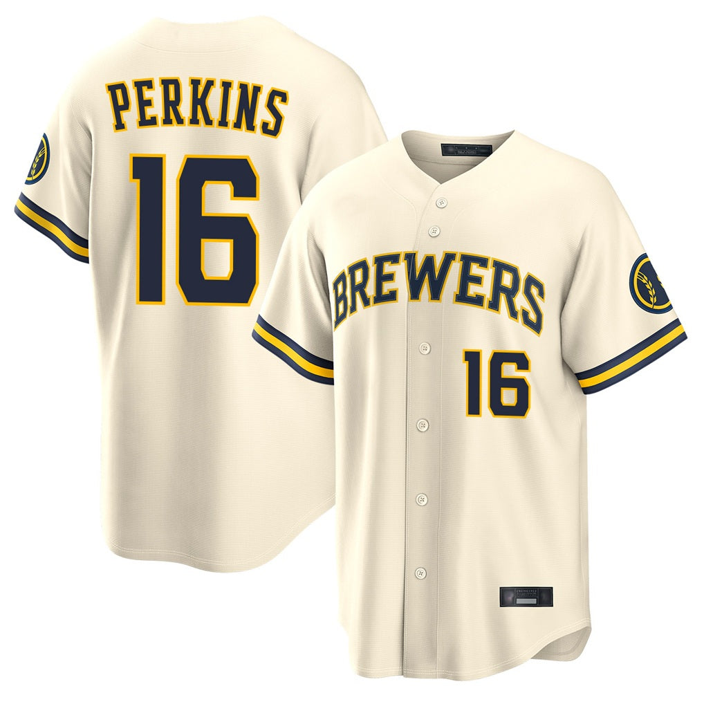 Milwaukee Brewers #16 Blake Perkins Player Cream HOLBERT Home Limited Stitched Jerseys