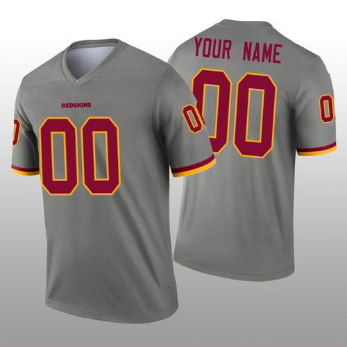 Custom W.Redskins Gray HOLBERT Inverted Legend Jersey
