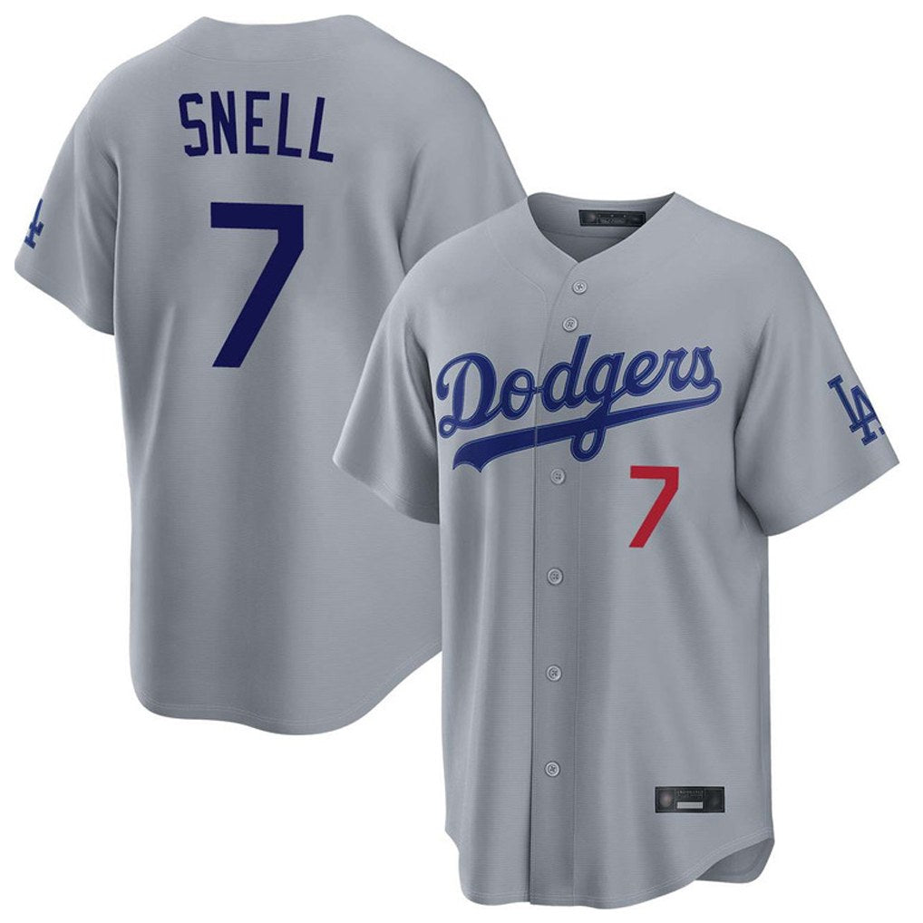 Los Angeles Dodgers #7 Blake Snell Player Gray HOLBERT Game Home Stitched Jerseys