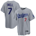 Los Angeles Dodgers #7 Blake Snell Player Gray HOLBERT Game Home Stitched Jerseys