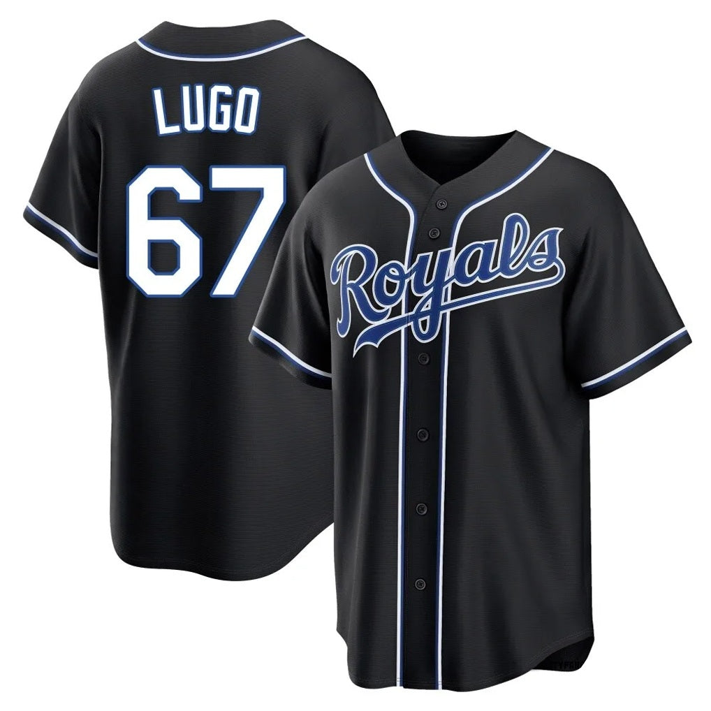 Kansas City Royals #67 Seth Lugo Player Black HOLBERT Carbon Fashion Home Game Stitched Jerseys