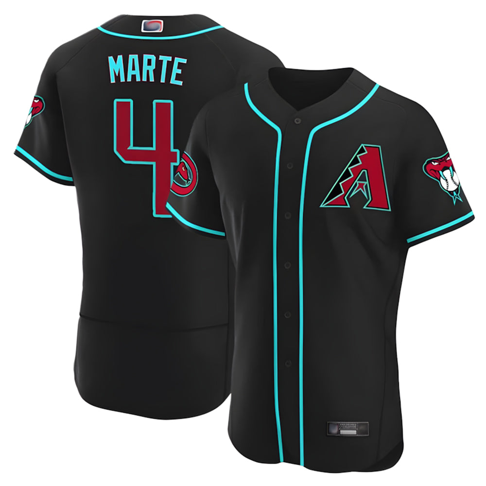 Arizona Diamondbacks #4 Ketel Marte Player Black HOLBERT Limited Elite Home Game Stitched Jerseys