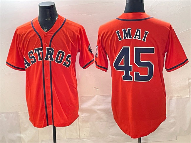 Houston Astros #45 Tatsuya Imai Orange HOLBERT Cool Base Stitched Jersey