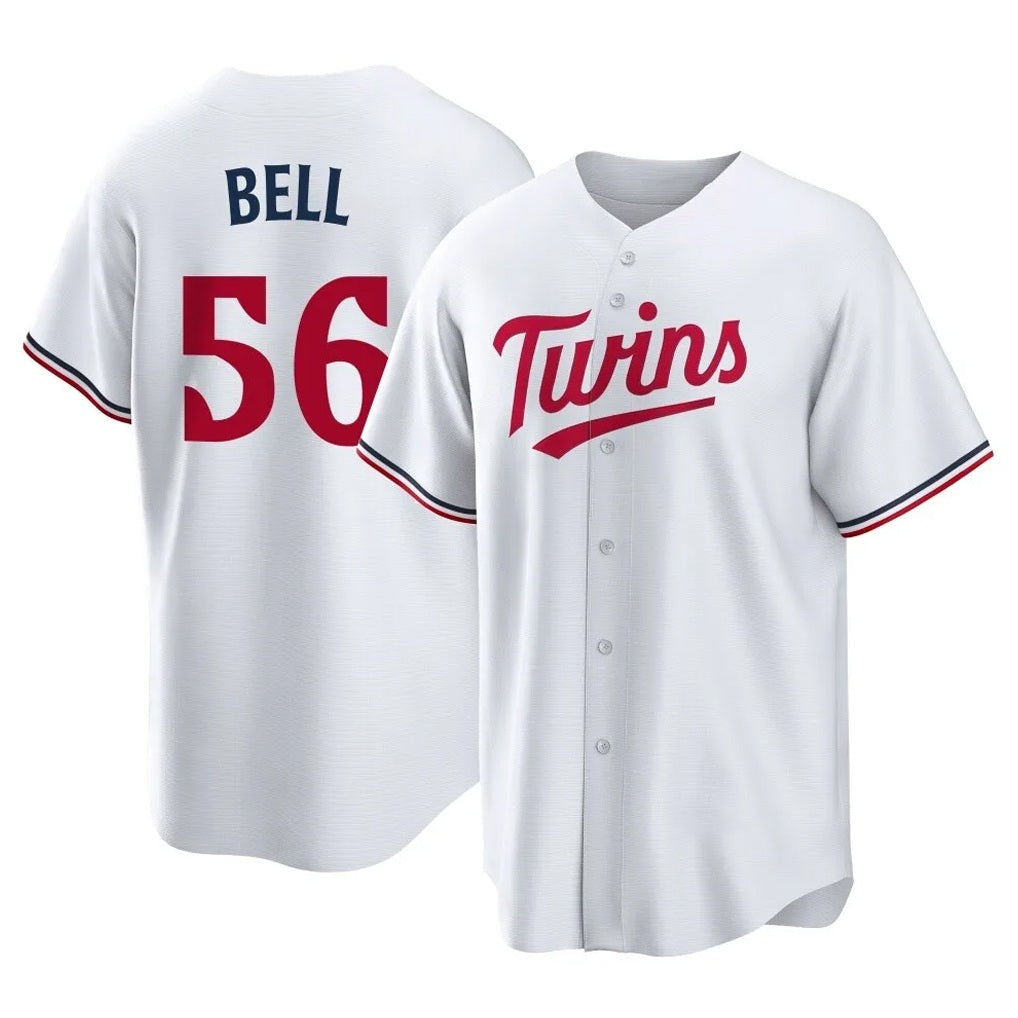Minnesota Twins #56 Josh Bell Player White HOLBERTHome Game Stitched Jerseys