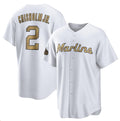 Miami Marlins #2 Jazz Chisholm Jr. White HOLBERT 2022 All-Star Cool Base Stitched Jersey