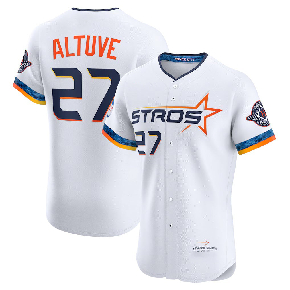 Houston Astros #27 Jose Altuve White HOLBERT 2025 City Connect Elite Player Jersey