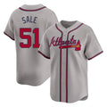 Atlanta Braves #51 Chris Sale Player Gray HOLBERT Limited Home Game Stitched Jerseys