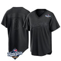 Los Angeles Dodgers #8 Enrique Hern¨¢ndez Player Black HOLBERT World Series Pitch Fashion T-shirt Stitched Jerseys