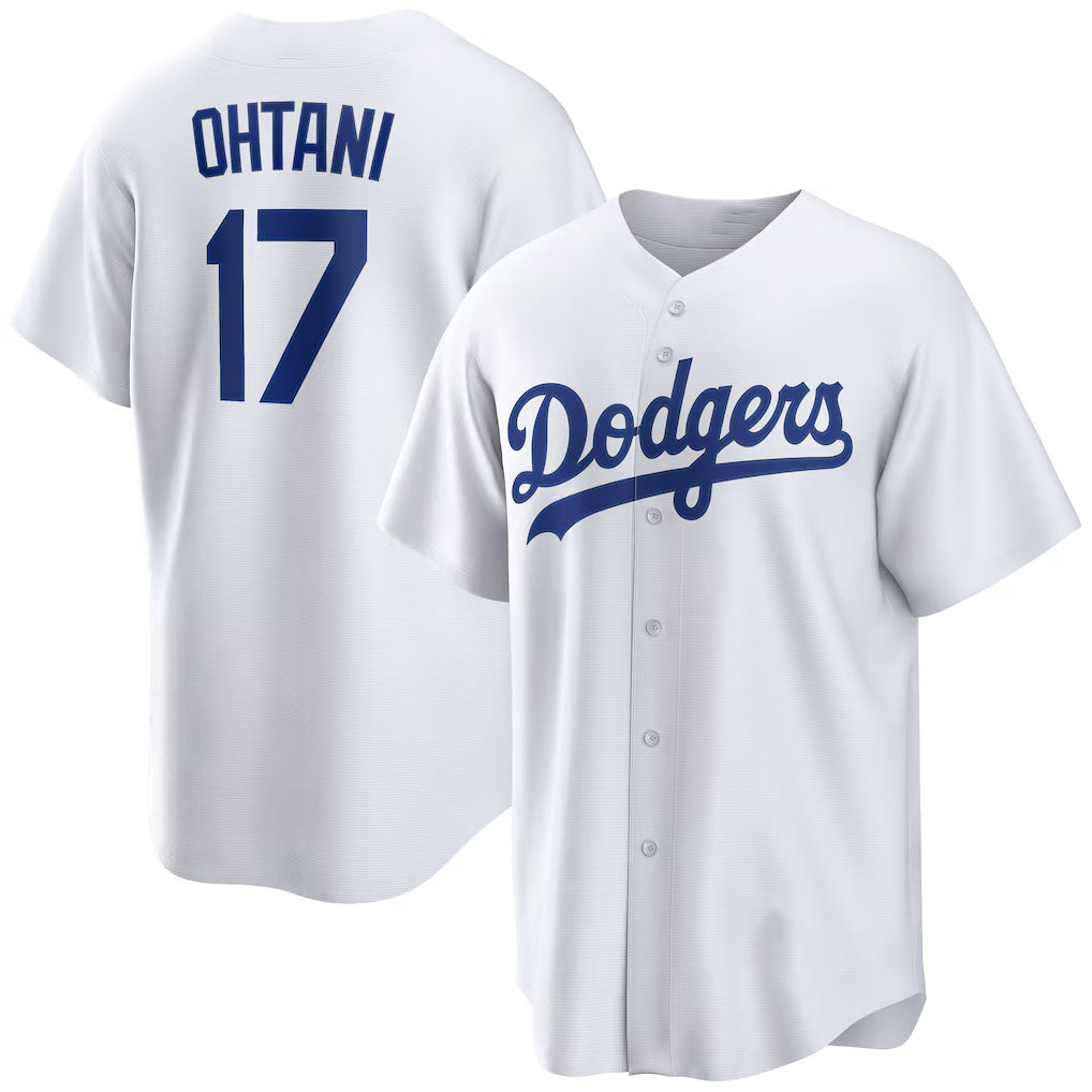 Los Angeles Dodgers #17 Shohei Ohtani White HOLBERT Home Replica Player Jersey