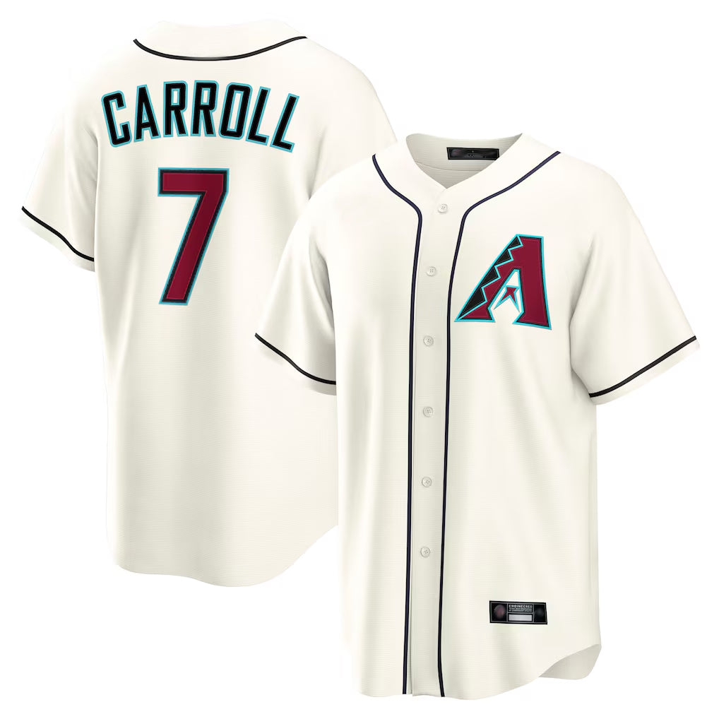 Arizona Diamondbacks #7 Corbin Carroll Player Cream HOLBERT Home Game Stitched Jerseys